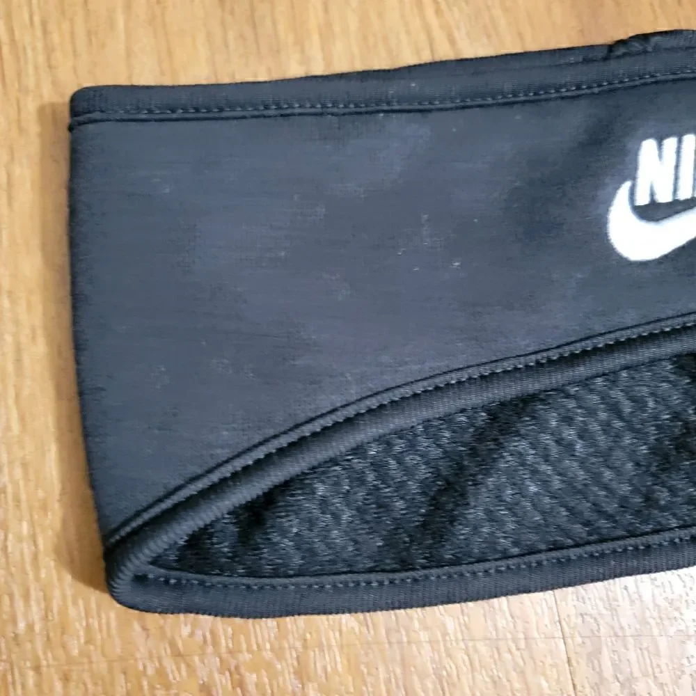 Nike Tech Fleece Reversible Headband Black White Sportswear NSW Logo Elastic OS